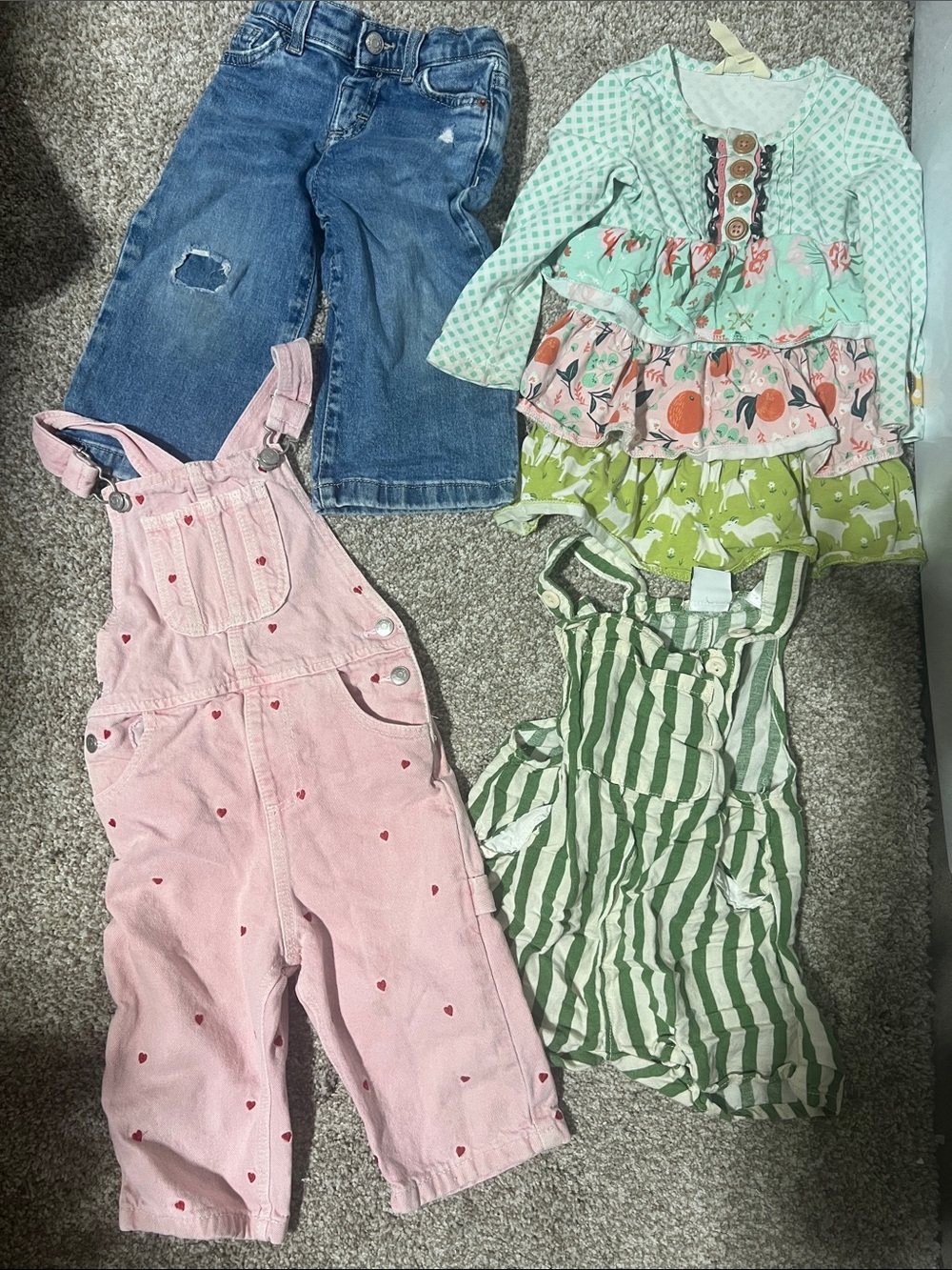 Toddler Girl Lot Zara Matilda Jane Denim Overalls, Shirt/Dress, Jeans